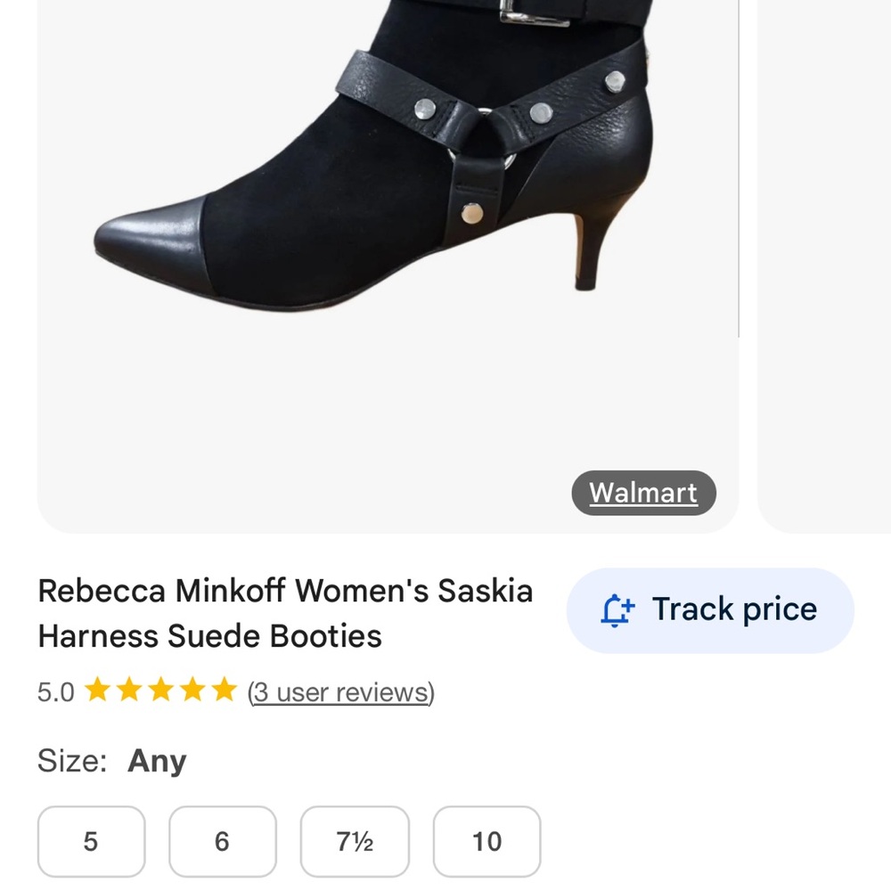 Rebecca Minkoff Black Women's Saskia Harness Suede Booties